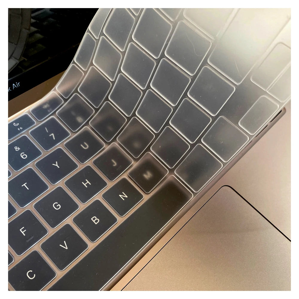 CaseBuy Premium Silicone Keyboard Cover Ultra Thin for MacBook Pro 14 16" M4 M3 M2 M1 Pro/Max, Air 15" 13.6" M3 M2, Cl